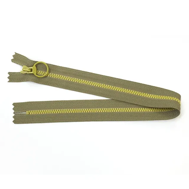 Yoko Saito fermeture éclair kaki 40 cm pour sac