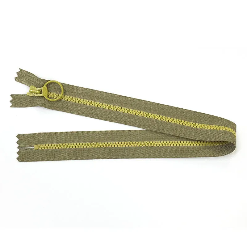 Yoko Saito fermeture éclair kaki 40 cm pour sac