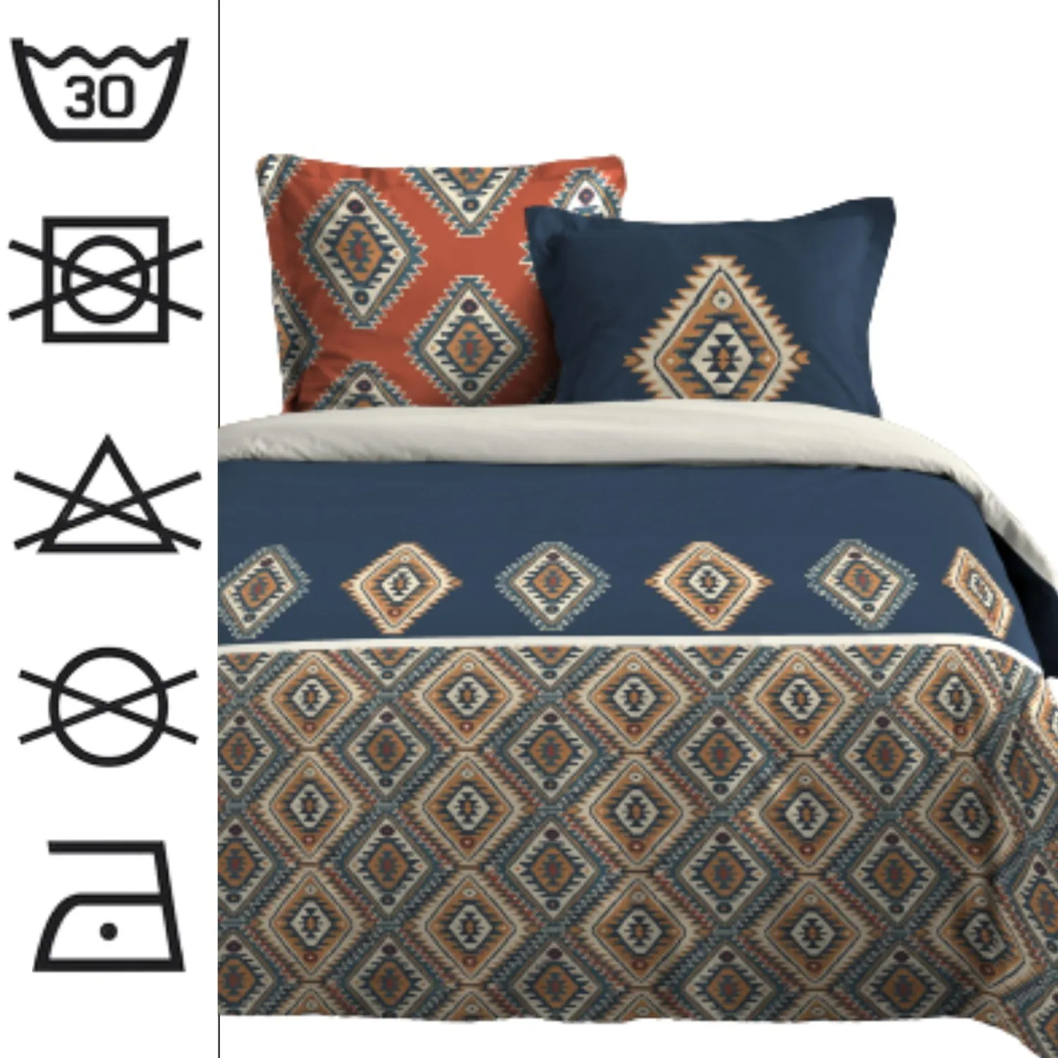 STOF Louisiane parure housse de couette 240x220 multicolore coton
