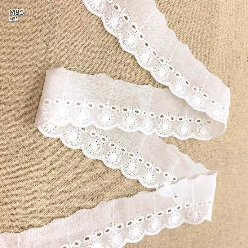 Yoko Saito Cotton Lace M78 dentelle coton blanche 12 mm