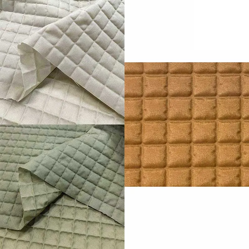 Yoko Saito Oxford tissu nylon gaufré crème 50x108cm
