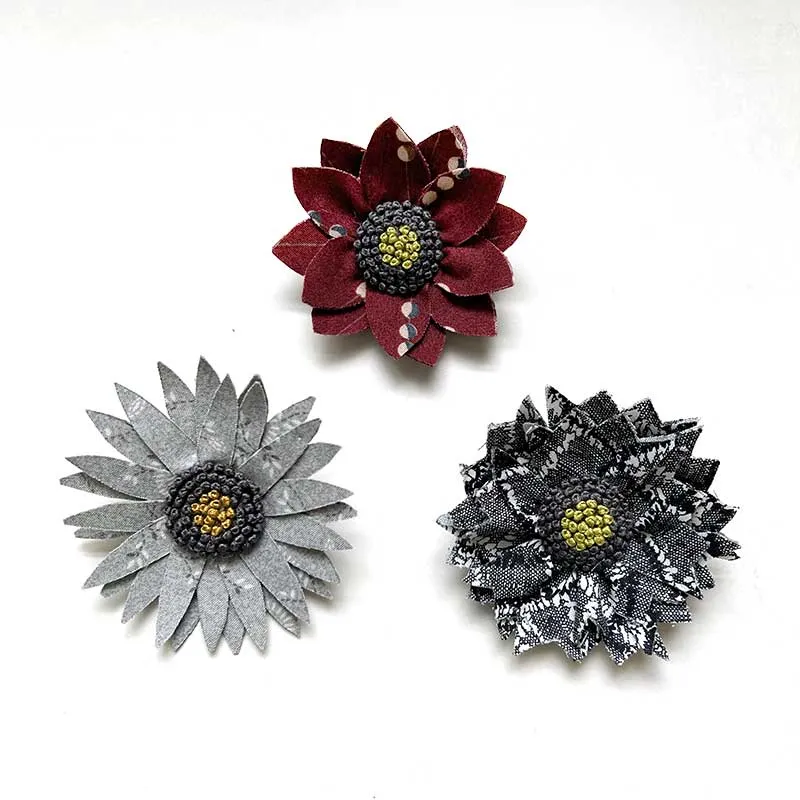 Yoko Saito Sutekini kit 3 broches fleurs sans patron