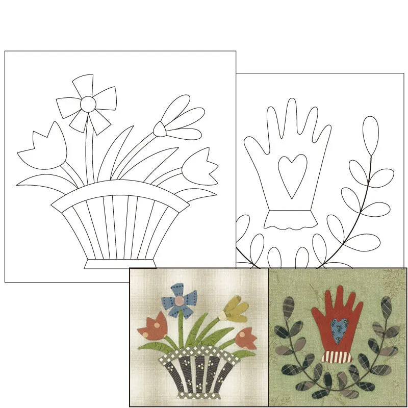 Yoko Saito Baltimore patron tapisserie appliqué 78cm