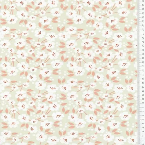 Tissushop Fleurs du Japon popeline coton 1,5 m 160 cm