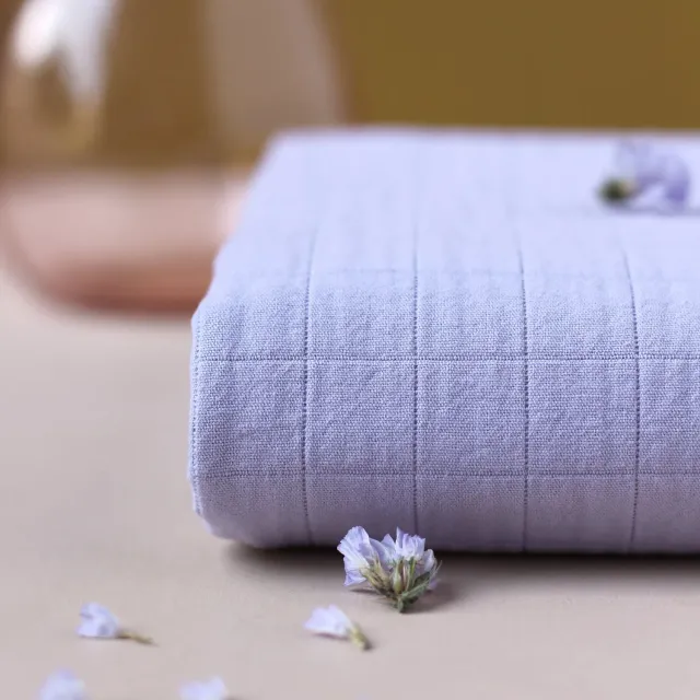 La Maison Naïve Matelassé Mauve tissu coton uni matelassé