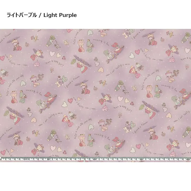 Yoko Saito Sunbonnet Sue tissu coton rose clair au mètre