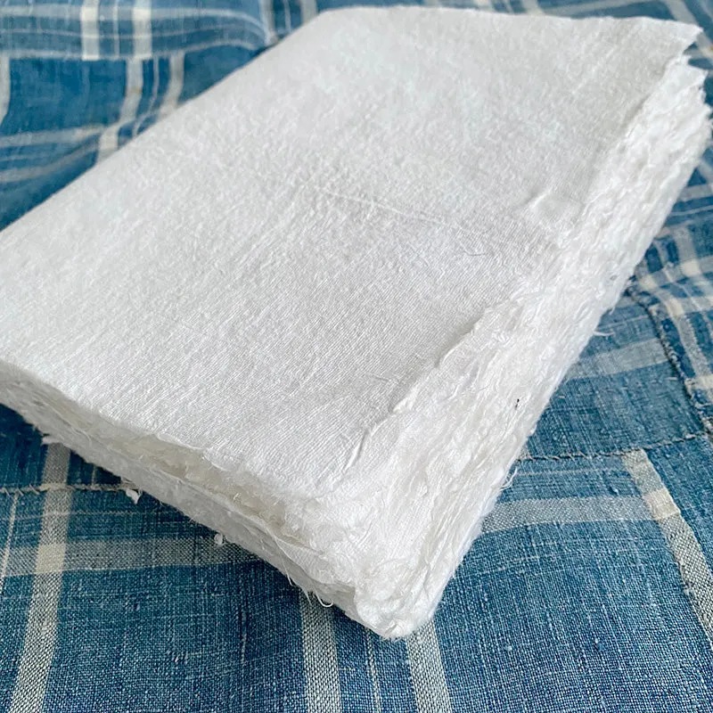 French General carnet fait main lin indigo neige 90 pages 18x25 cm
