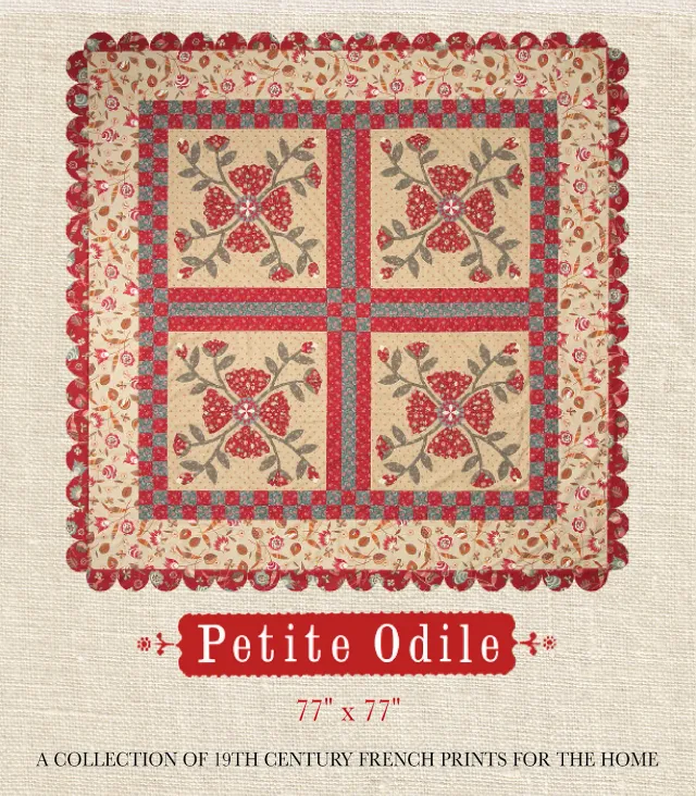 French General Petite Odile patron patchwork appliqué 77x77