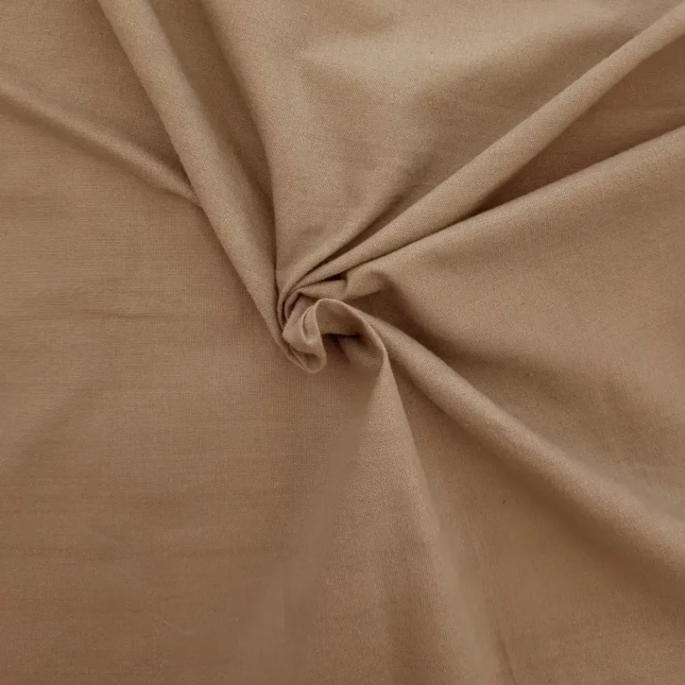 Tribu Indigo Taupe tissu coton bio au mètre 120g/m²