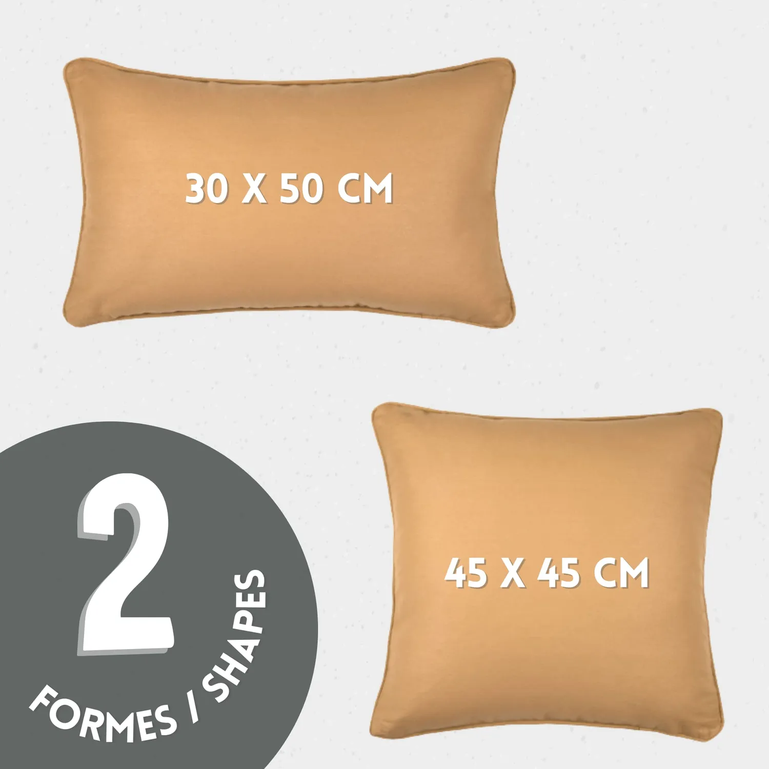 Stof Oxford coussin 45x45 moutarde satin de coton