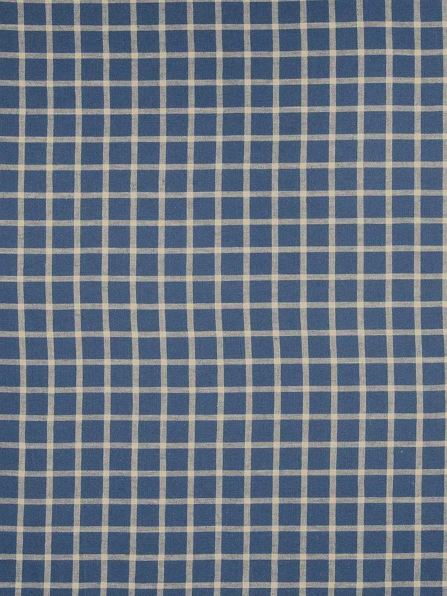French General Septfond Indigo Home tissu ameublement bleu