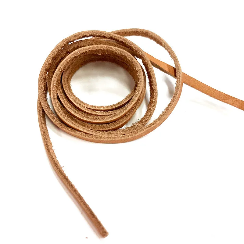 Yoko Saito cordon cuir rond tanné noir 3 mm 90 cm