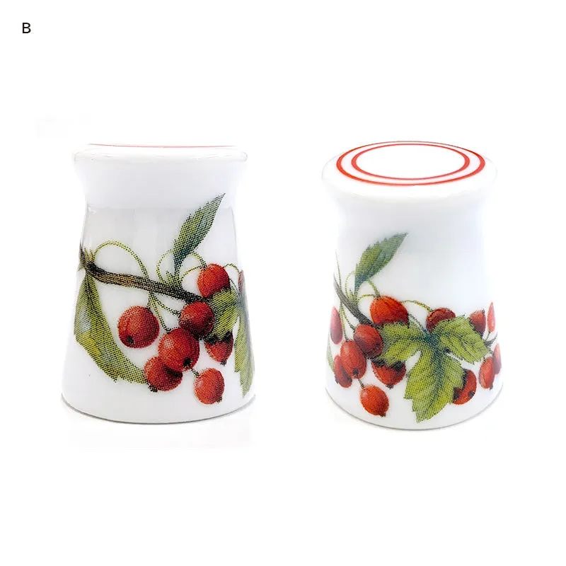 Yoko Saito dé porcelaine Arita fruit quilting main