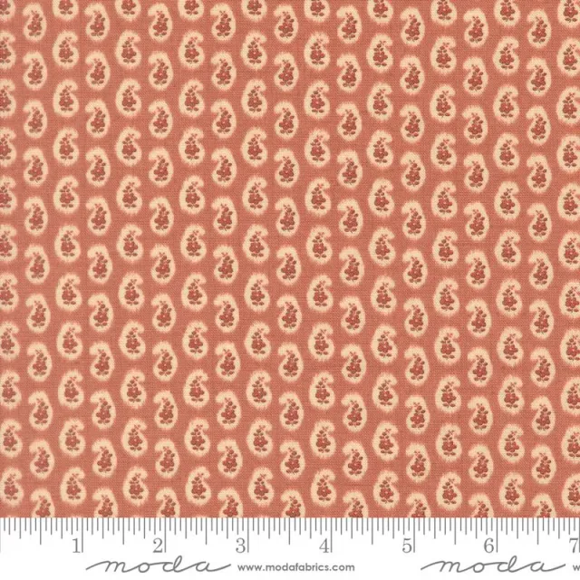 French General Le Jardin Rouge 36157 12 tissu coton terracotta
