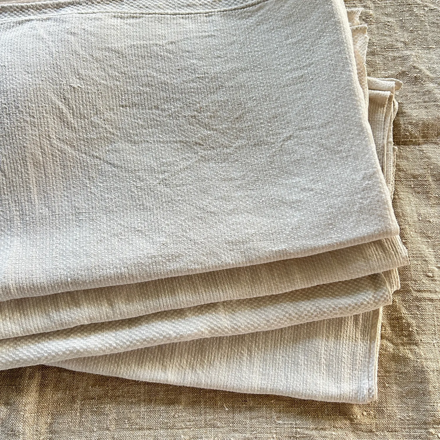 French General toile de ménage ancienne torchon lin chanvre