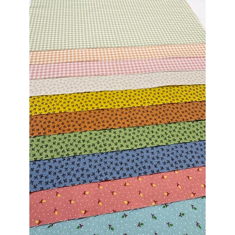 Yoko Saito 2602 Retro Garden lot 10 coupons tissu coton