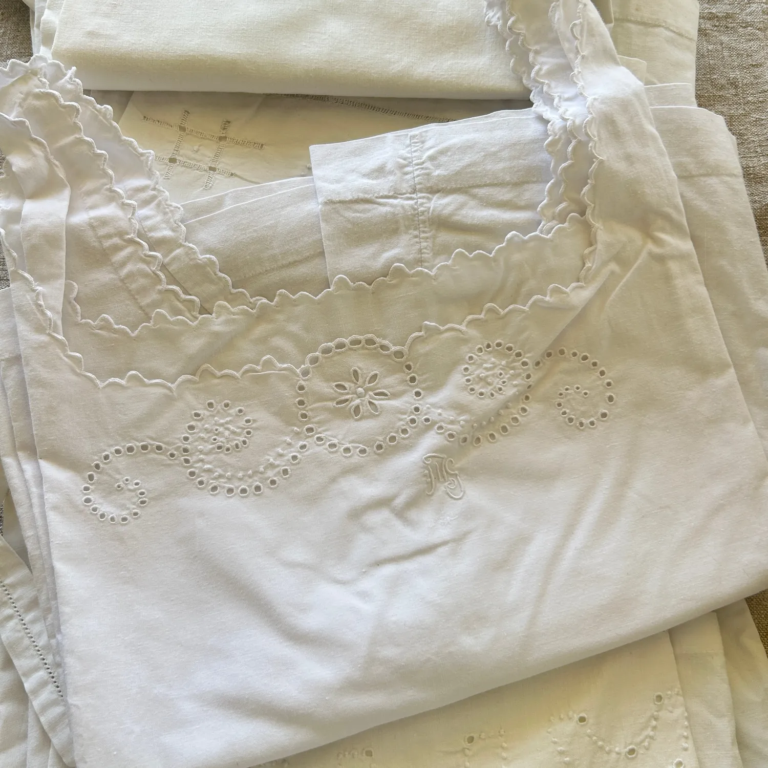 French General chemise ancienne coton sans manches taille 8-10