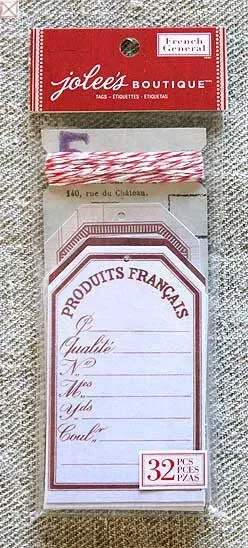 Jolee's Boutique French Red tags scrapbooking rouges