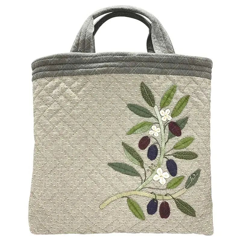 Yoko Saito Olive Fruit Tote Bag kit couture appliqué