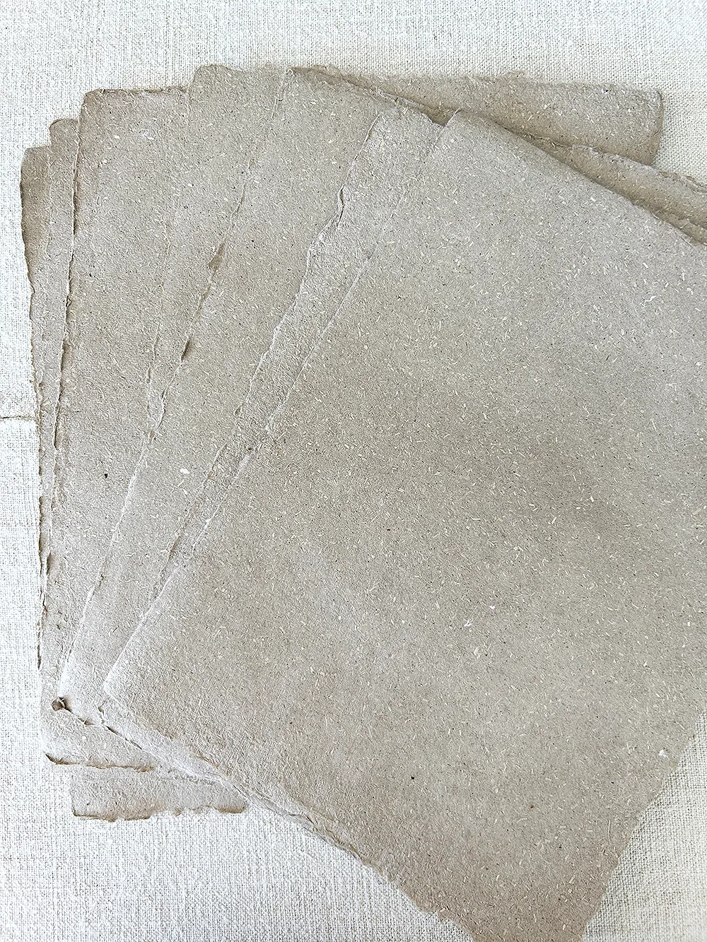 French General papier coton artisanal 10 feuilles 18x24cm neige