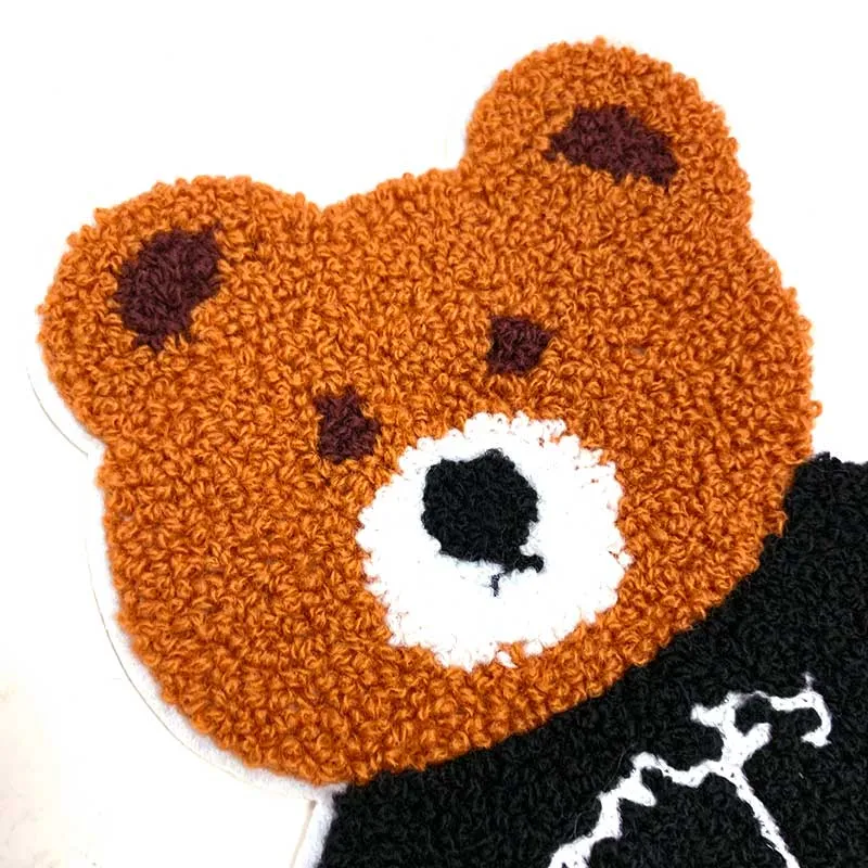 Yoko Saito écusson ours teddy à coudre t-shirt blanc grand