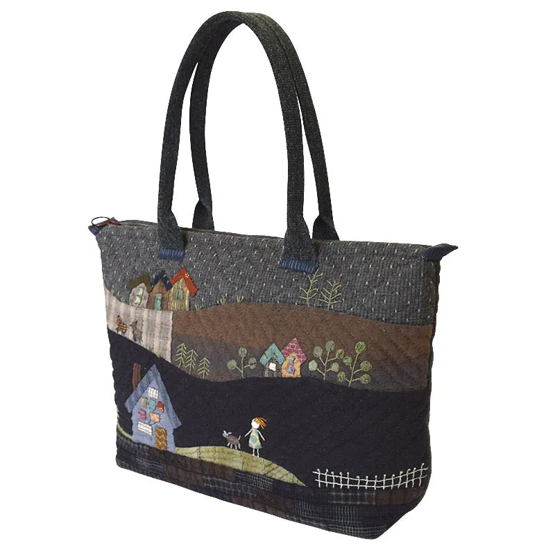 Yoko Saito House Tote Bag kit sac zippé appliqué 35cm