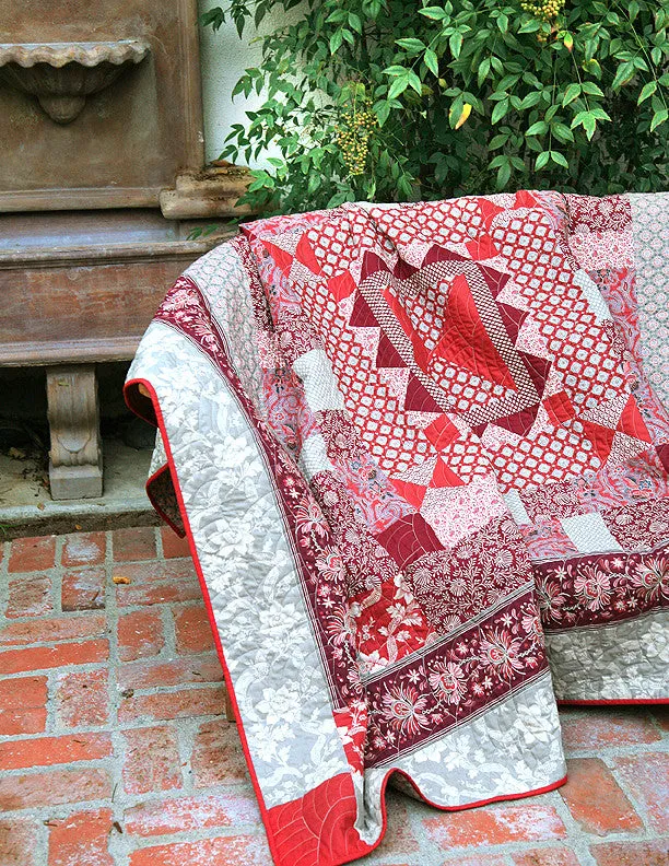 French General Pondicherry Frangipani patron quilt patchwork