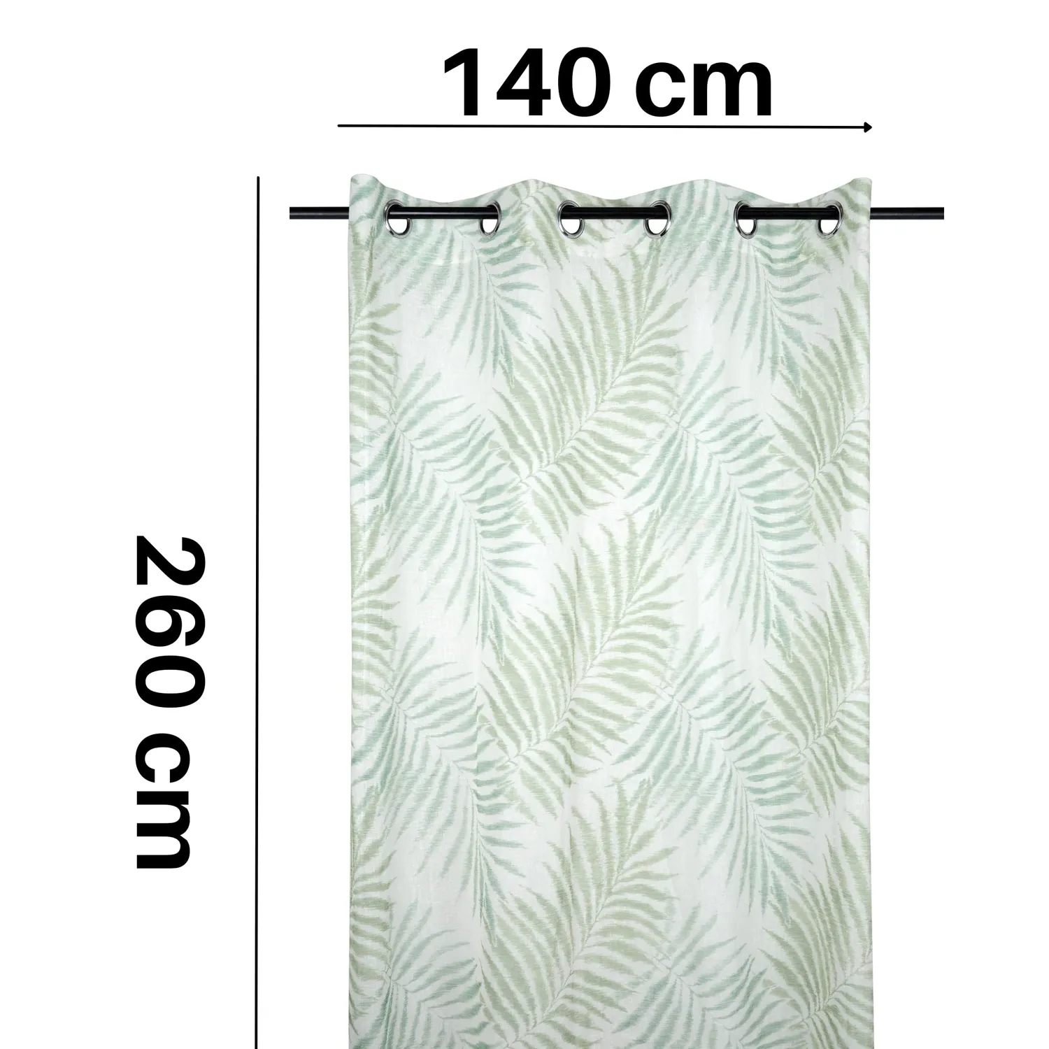 Stof Cynara voile 140x260 vert à oeillets
