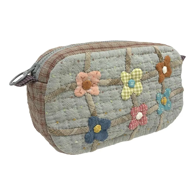 Yoko Saito Gusset Flower Pouch kit trousse patchwork zip