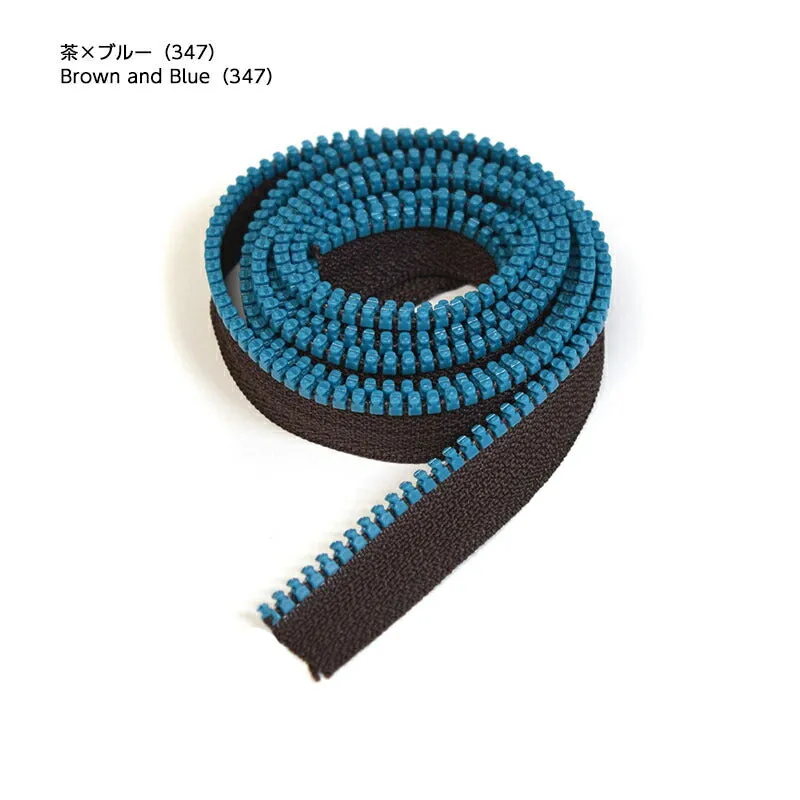 Yoko Saito 3VS fermeture au mètre 1,2 m bleu-marron