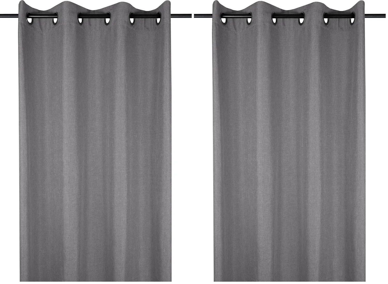 Stof Bea Rideau à Œillets Anthracite 140x260 cm Polyester
