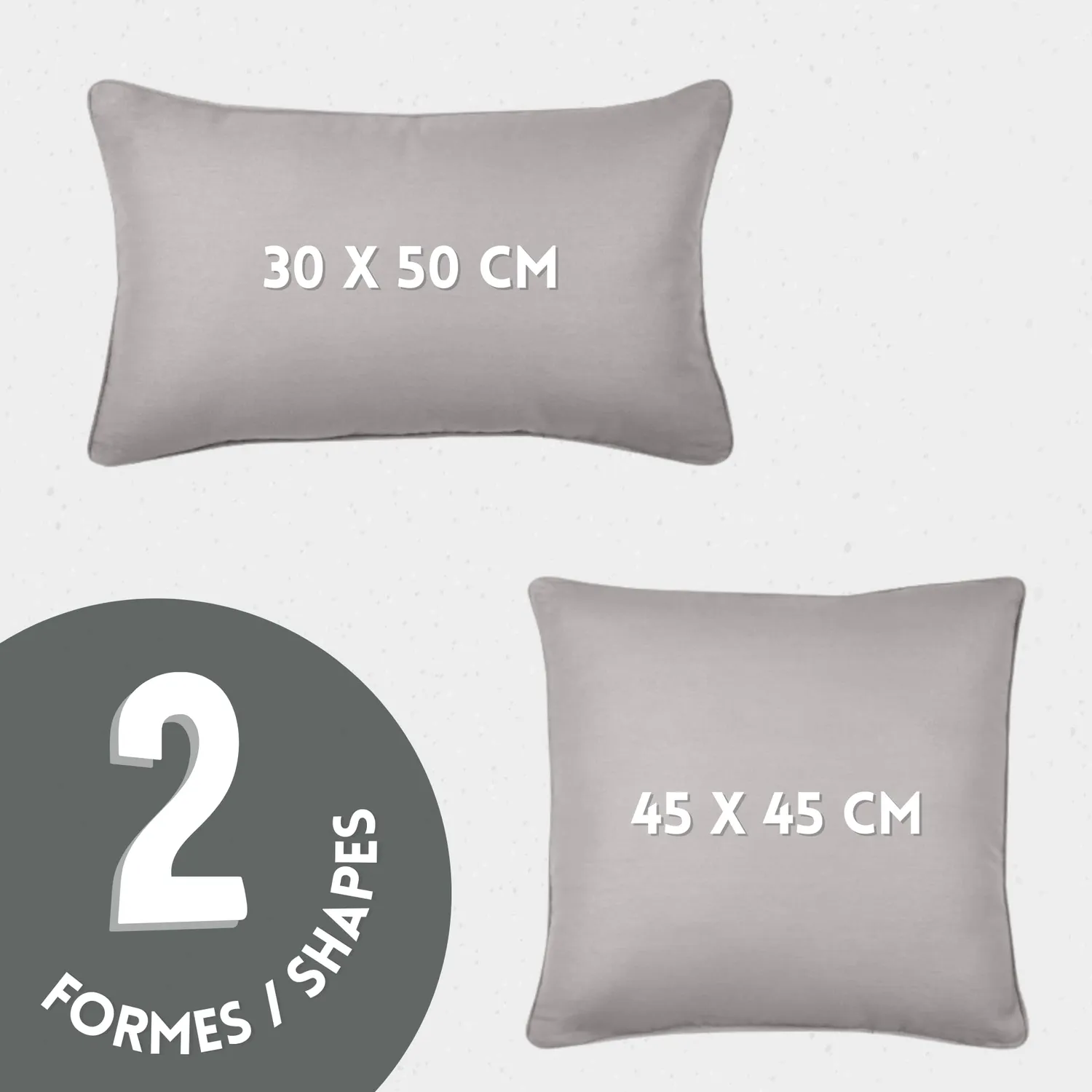 Stof Oxford coussin 30x50 naturel satin coton