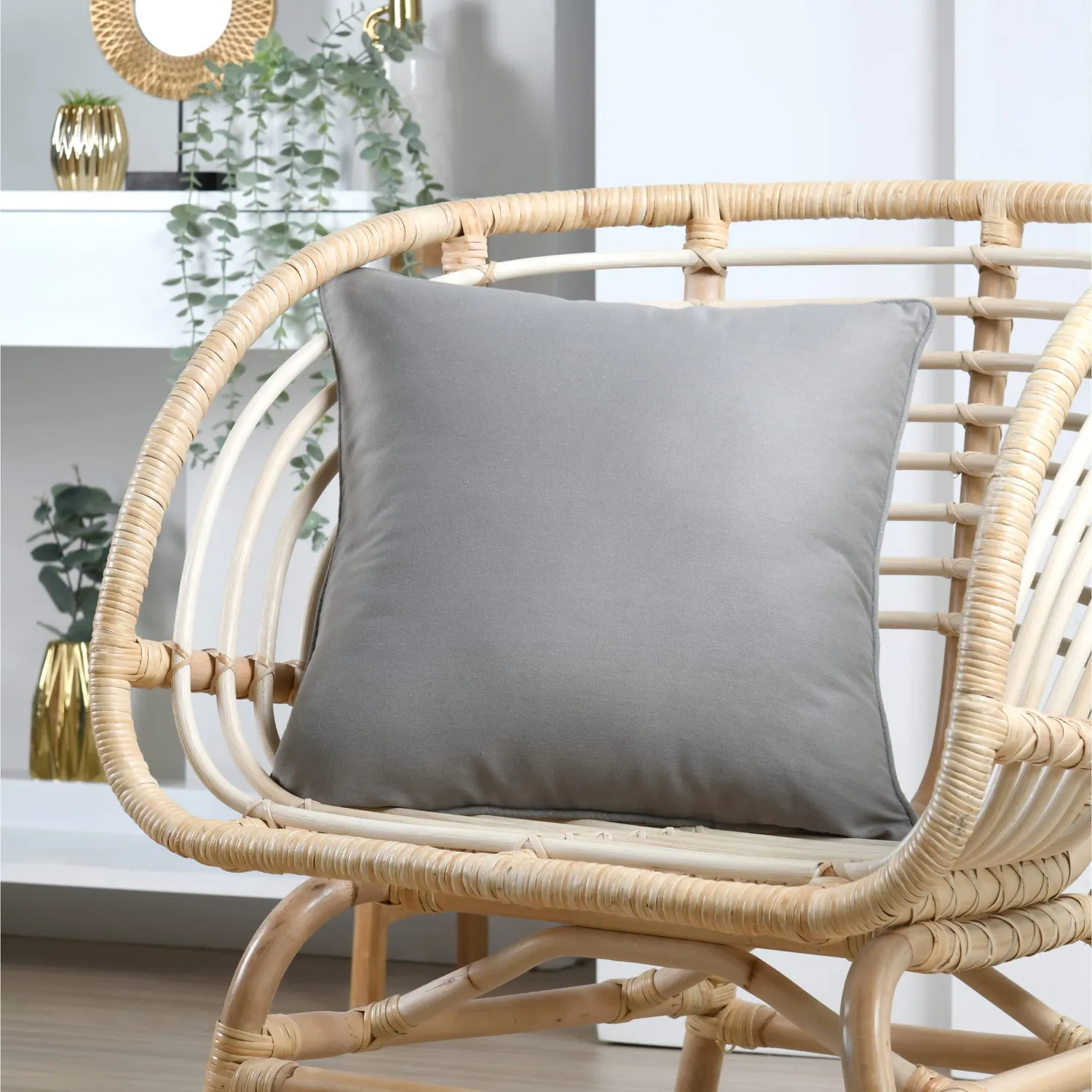 Stof Oxford coussin 45x45 sauge satin de coton