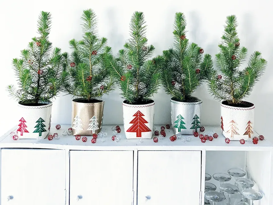 La Croix et La Manière Pots Sapins kit vinyle 5 coupons