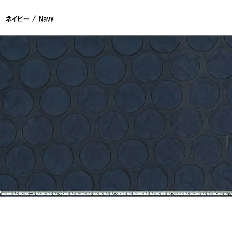 Yoko Saito nylon Oxford tissu pois marine au mètre 115cm