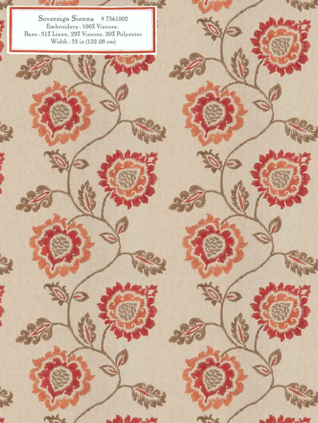 French General Sovereign Sienna tissu déco sienne au mètre 137cm
