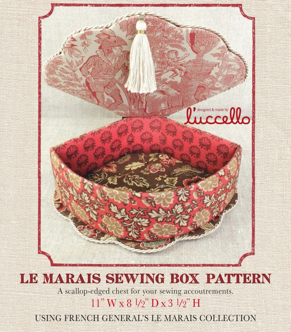 French General Le Marais patron boîte à couture festonnée