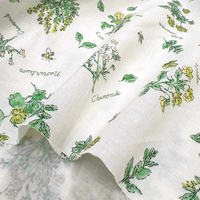 Yoko Saito 2026-04-A04 coupon tissu coton 33x35cm abeilles