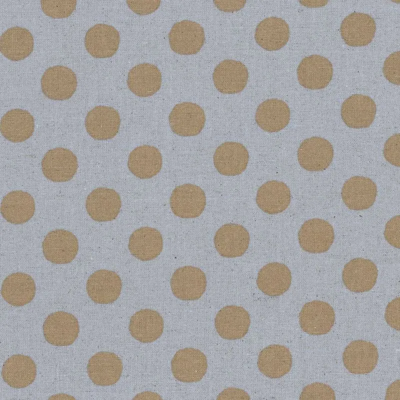 Yoko Saito 2026-03-A19 tissu coton lin pois bleu