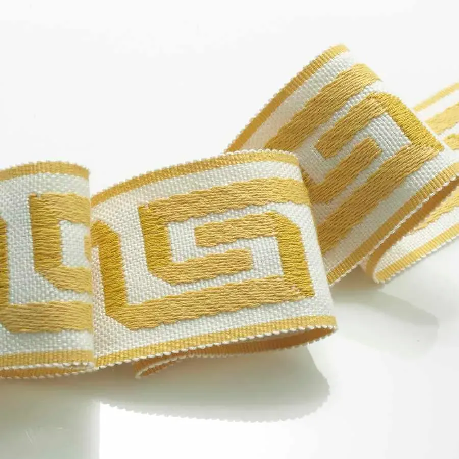 French General Renier Soleil galon déco coton 7cm jaune