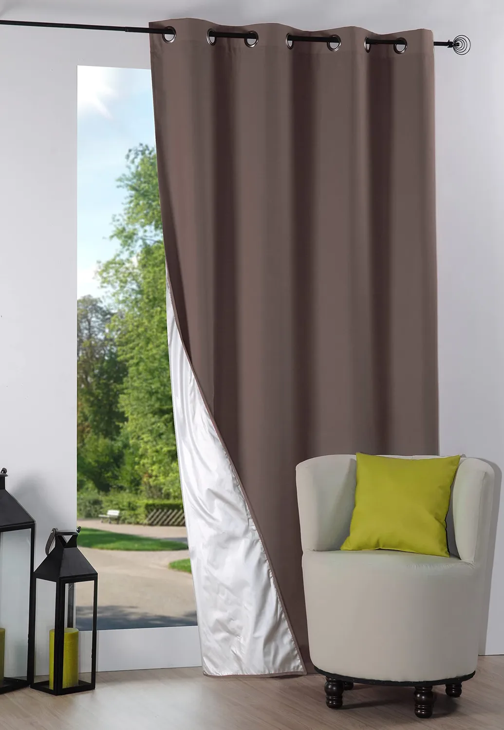 STOF Nelson rideau occultant 240x135 cm marron isolant