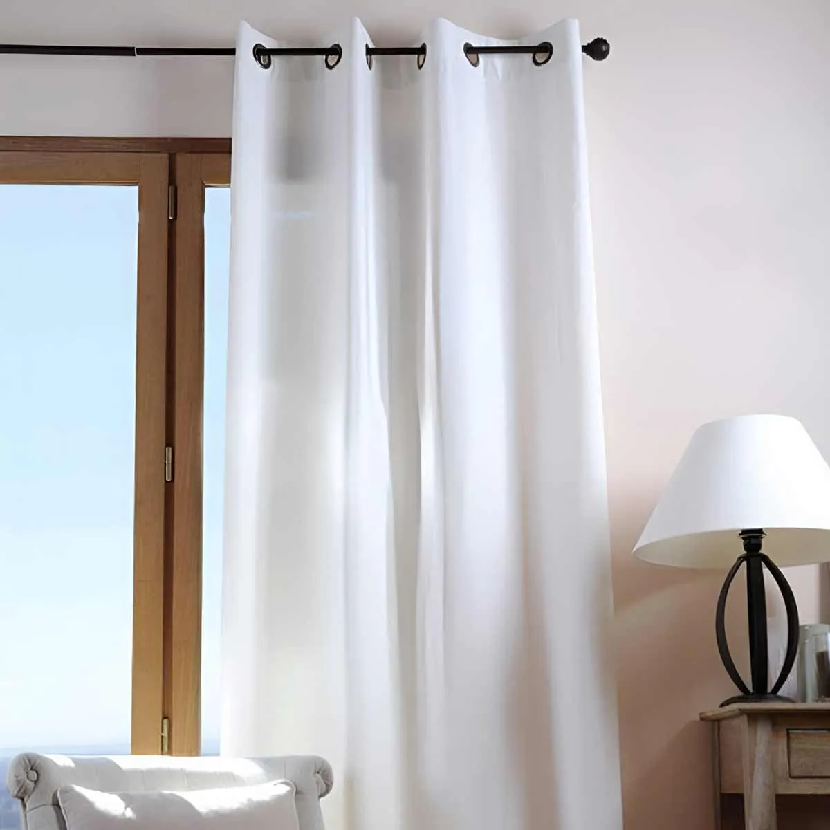 STOF Duo rideau occultant coton écru 240x135 cm