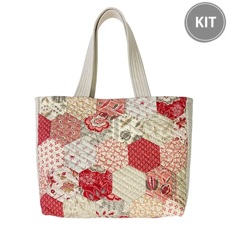Yoko Saito Hexagon One Patch kit sac tote 29x43 cm coton