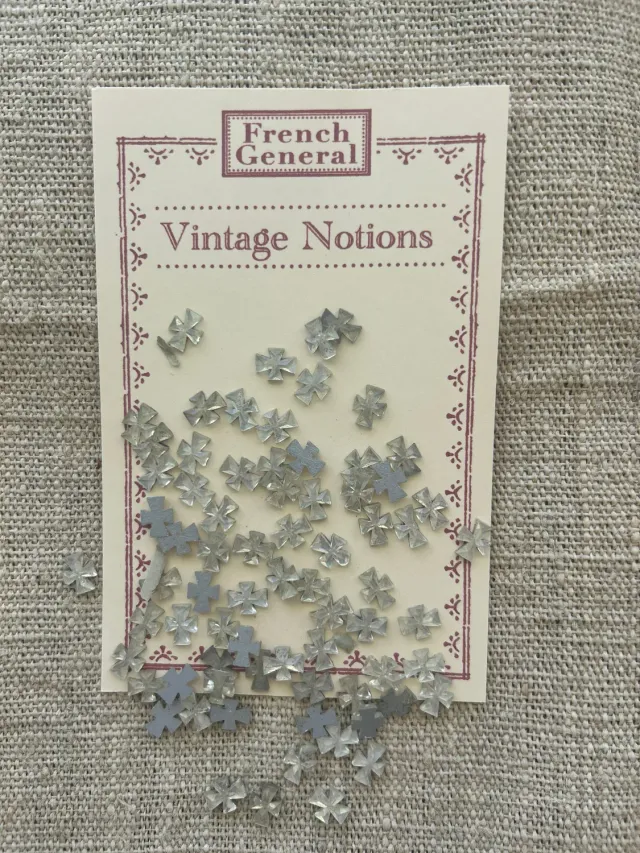 French General croix de Malte miroir cabochons lot de 60
