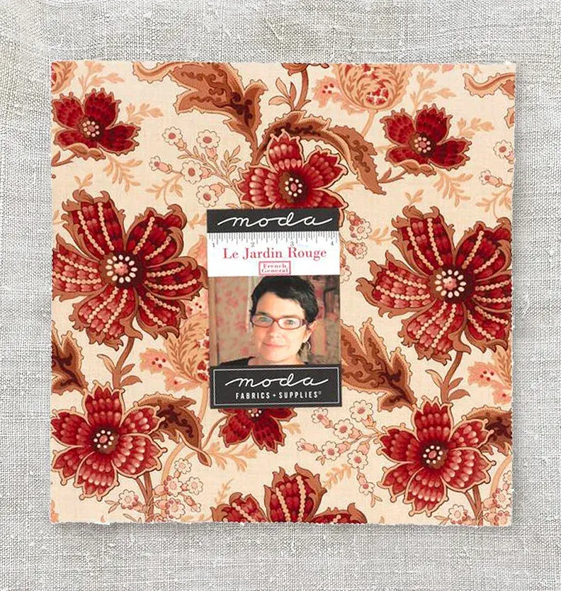 French General Le Jardin Rouge layer cake 42 coupons 10 pouces