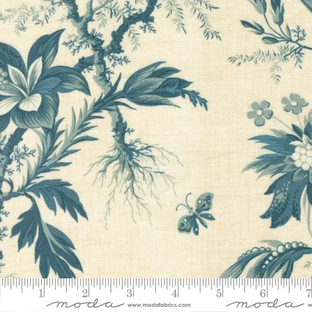 French General La Maison Bleu 36161 11 tissu coton bleu au mètre