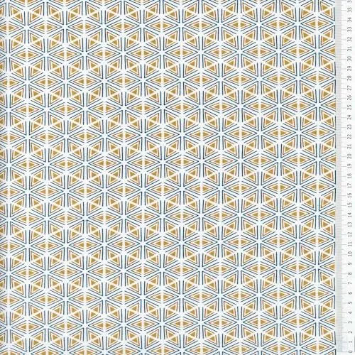 Tissushop Tripoli tissu popeline moutarde 1,5 mètre 160cm
