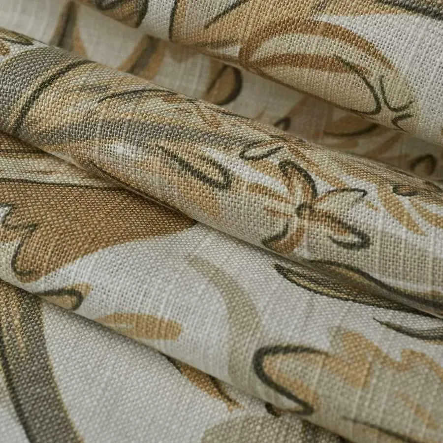 French General Privette Harvest tissu ameublement lin naturel au mètre