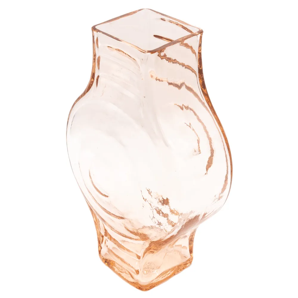 La Maison Naïve grand vase rond rose verre recyclé vintage