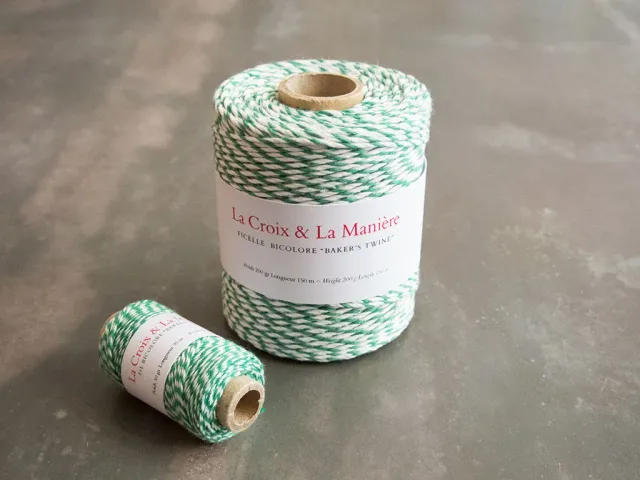 La Croix et La Manière Baker's Twine fil vert 35 m bicolore